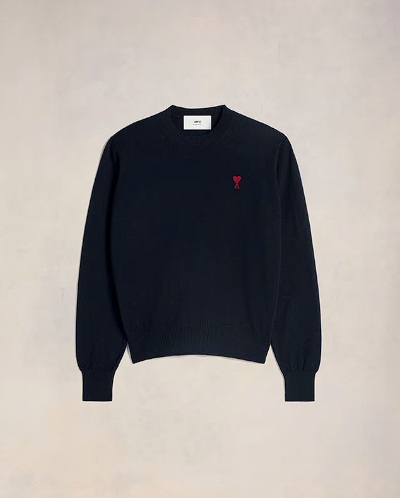 Ami de Coeur Embroidery Crew Neck Sweater