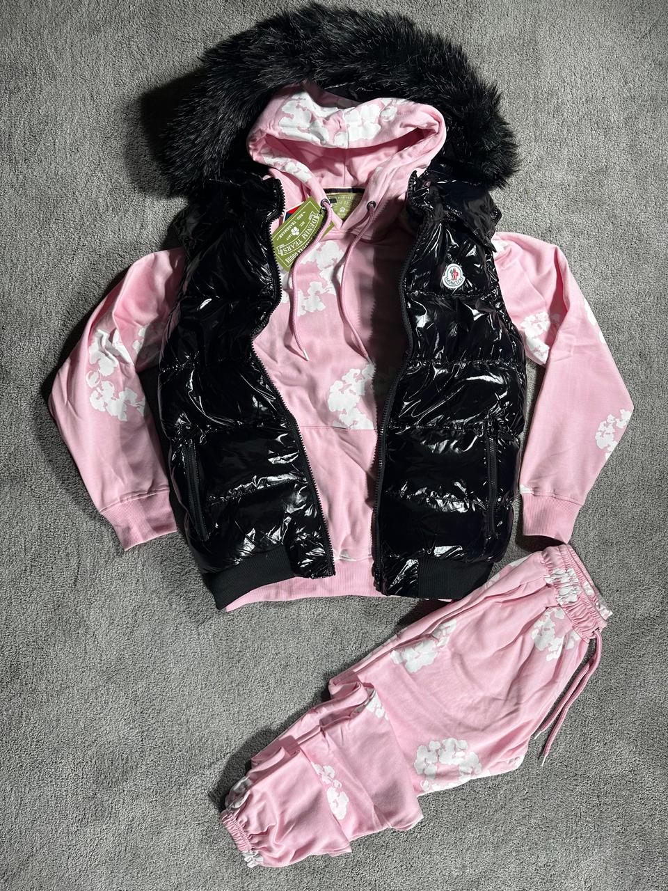 CHANDAL LARGO DENIM TEARS+CHALECO MONCLER