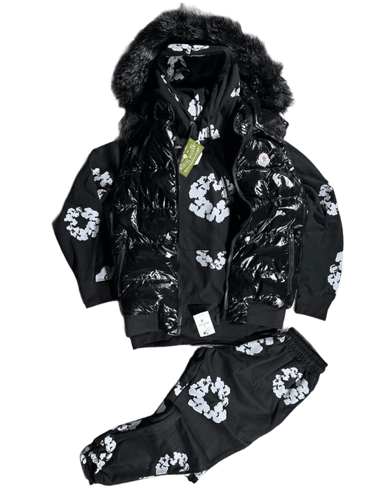CHANDAL LARGO DENIM TEARS+CHALECO MONCLER