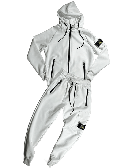 Chandal Largo Stone Island Blanco