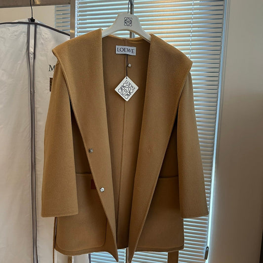 Abrigo Loewe Caqui Marrón Cachemir