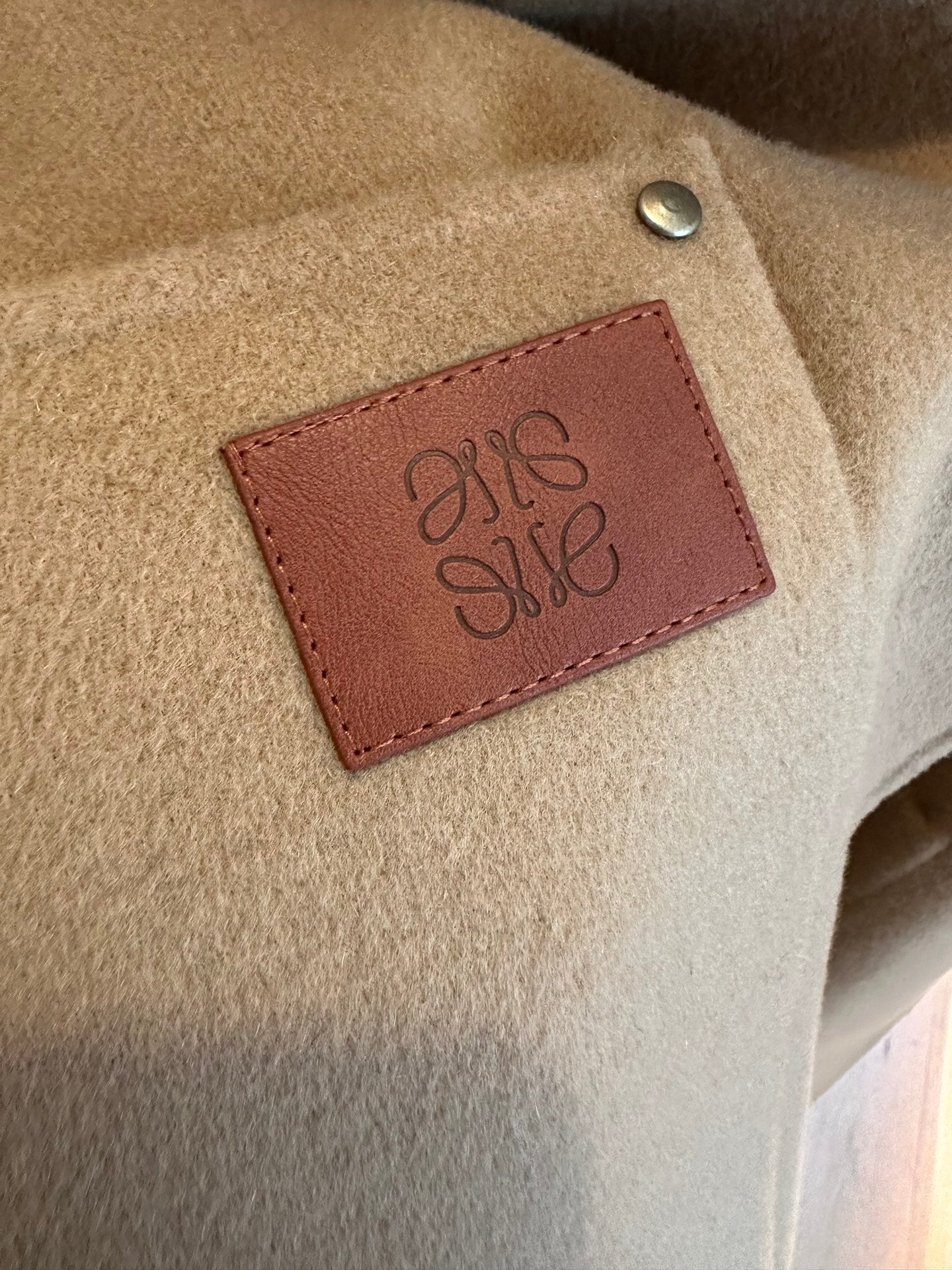 Abrigo Loewe Caqui Marrón Cachemir