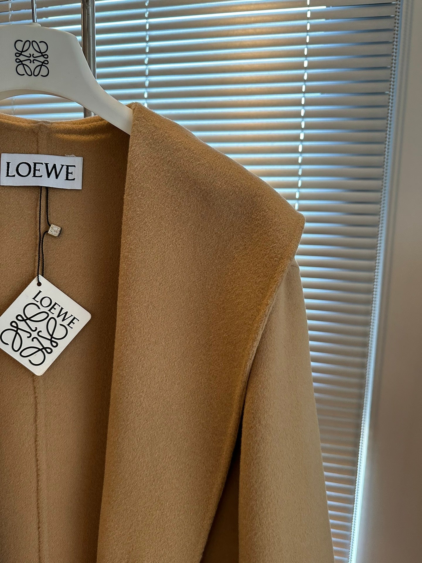 Abrigo Loewe Caqui Marrón Cachemir