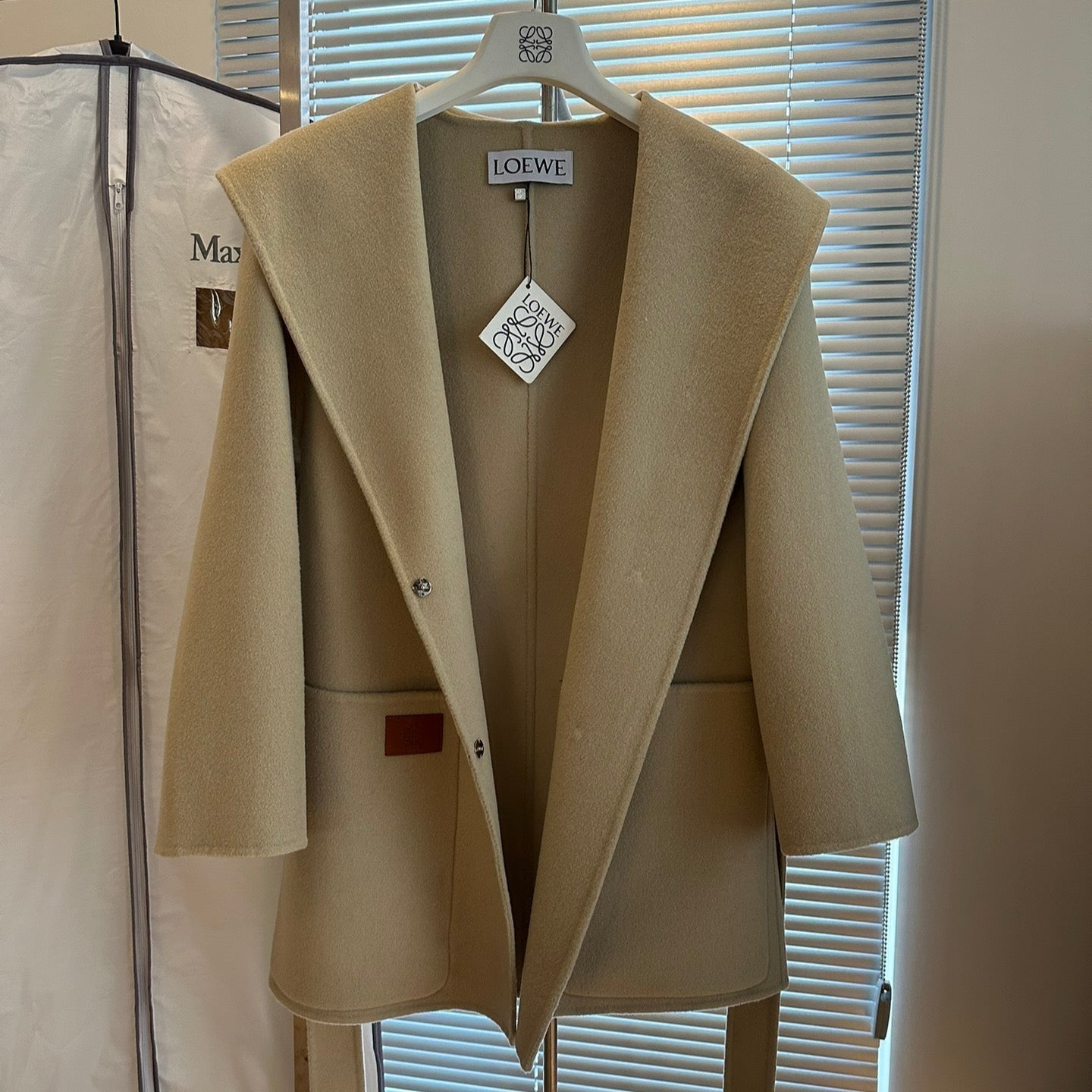 Abrigo de cachemir beige Loewe